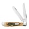 Case Cutlery Knife, Amber Bone Peach Seed Jig Ss Mini Trapper 00013 - alternate 1